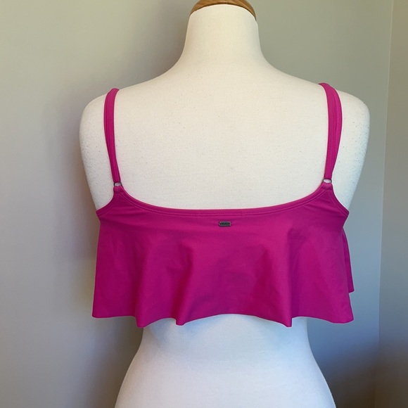 Roxy Hot Pink Ruffle Bikini Top - Picture 4 of 10